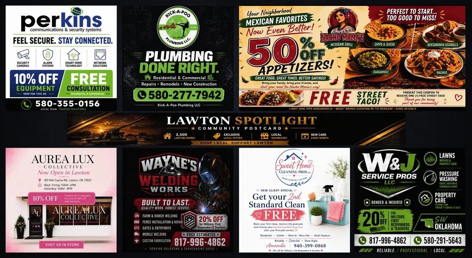The August Lawton Spotlight, front of postcard