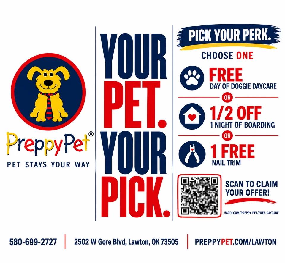 Preppy Pet advertisement as printed in the October 2026 Lawton Spotlight
