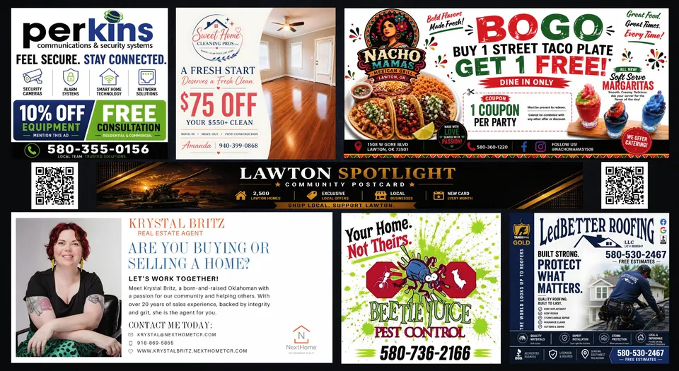 The September Lawton Spotlight, front of postcard