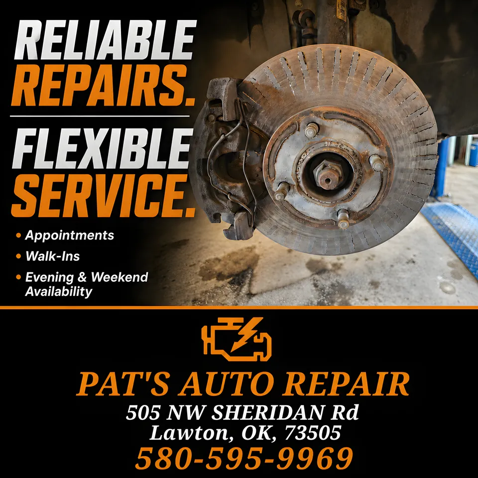 Pat's Auto Repair advertisement as printed in the October 2026 Lawton Spotlight